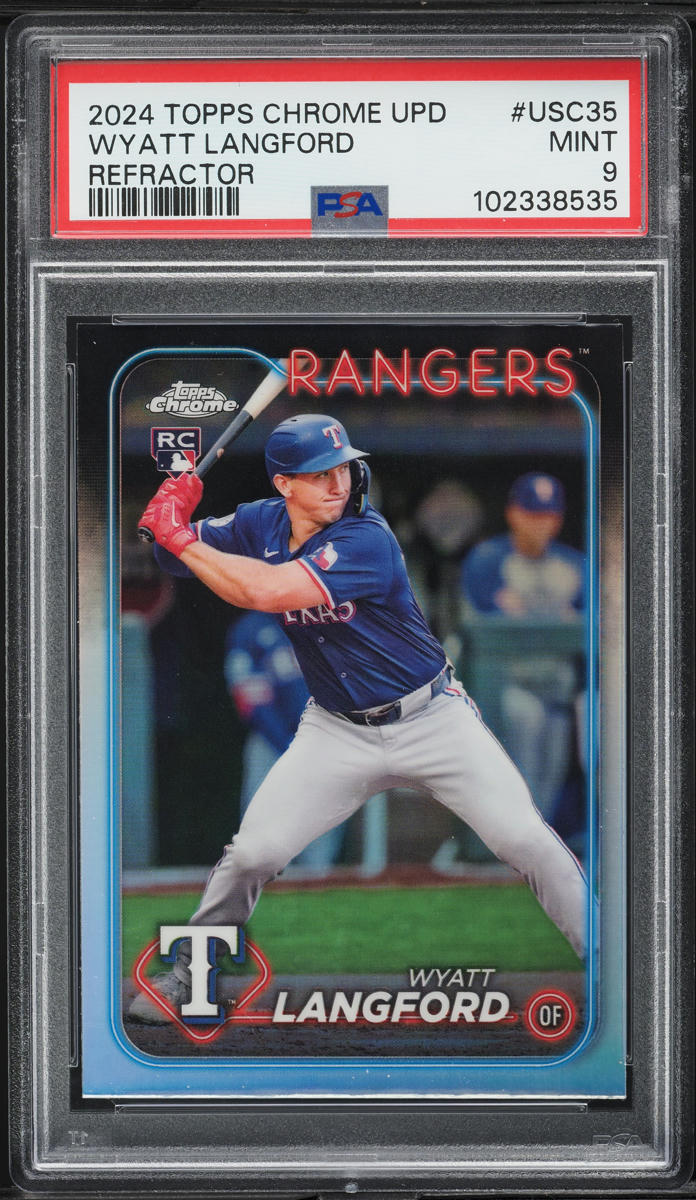 2024 Topps Chrome Update Refractor Wyatt Langford ROOKIE #USC35 PSA 9 MINT
