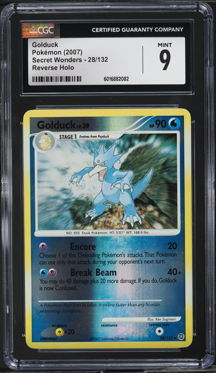 2007 Pokemon Diamond & Pearl Secret Wonders Reverse Holo Golduck #28 CGC 9 MINT