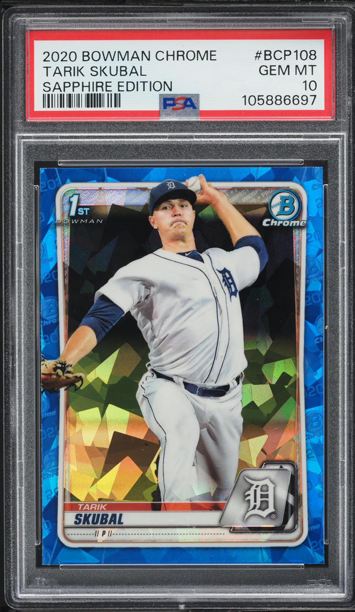 2020 Bowman Chrome Sapphire Tarik Skubal PROSPECT #BCP108 PSA 10 GEM MINT