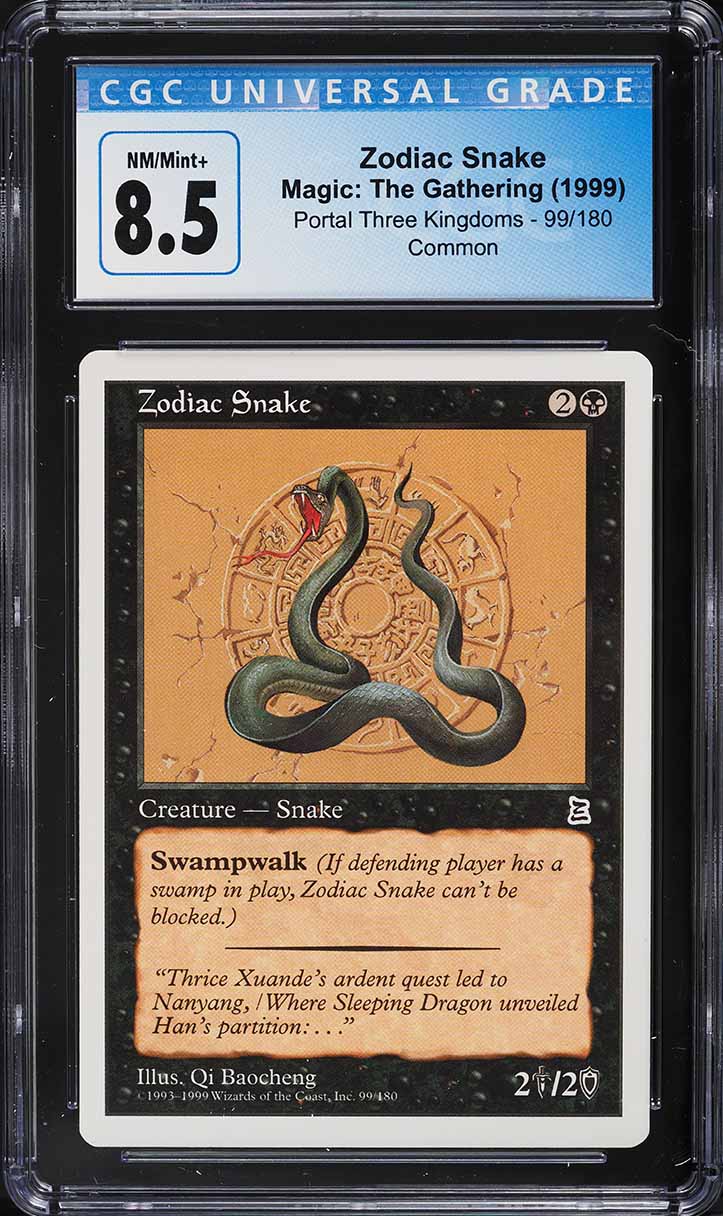 1999 Magic The Gathering MTG Portal Three Kingdoms Zodiac Snake #99 CGC 8.5