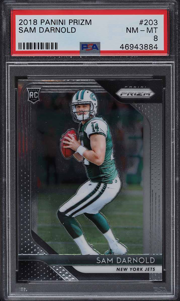 2018 Panini Prizm Sam Darnold ROOKIE RC #203 PSA 8 NM-MT
