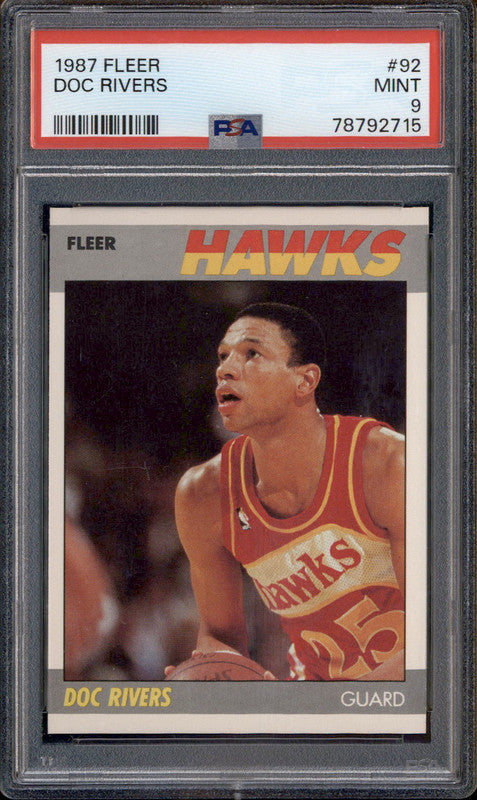 1987 Fleer #92 Doc Rivers PSA 9