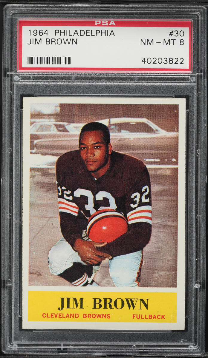 1964 Philadelphia Jim Brown #30 PSA 8 NM-MT