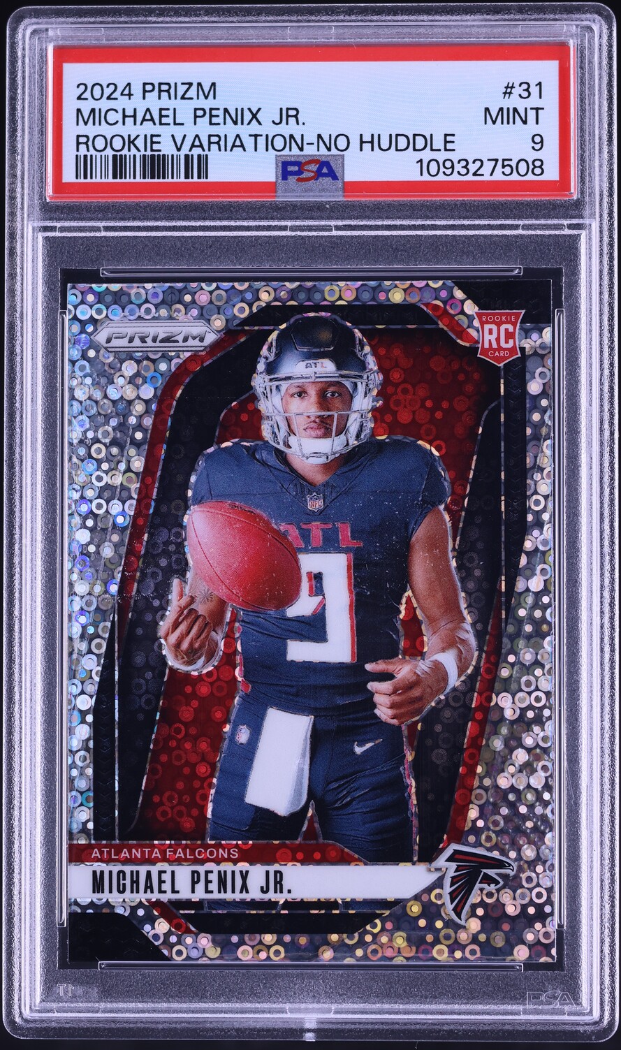 2024 Panini Prizm Variation No Huddle Michael Penix Jr. ROOKIE #31 PSA 9 MINT