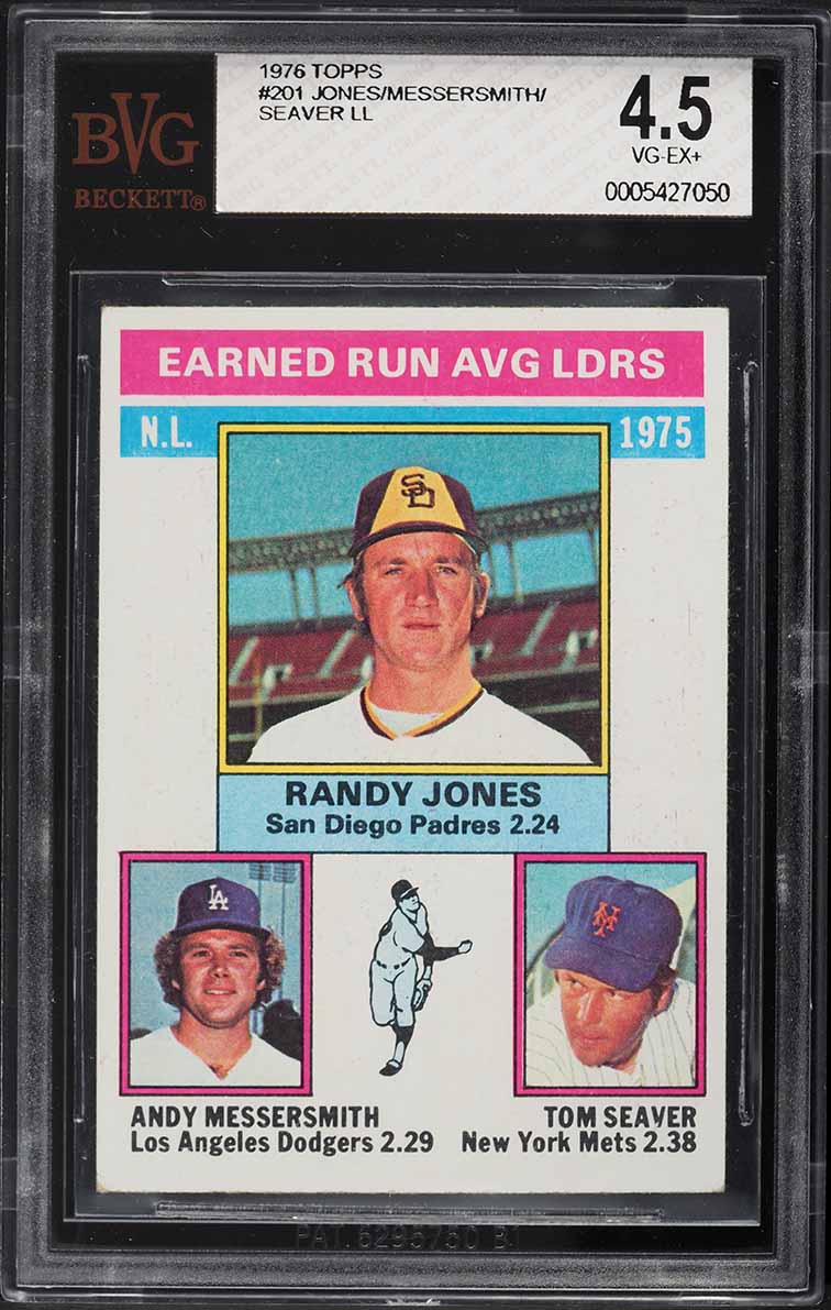 1976 Topps Andy Messersmith Tom Seaver NL ERA LDRS #201 BVG 4.5 VGEX+