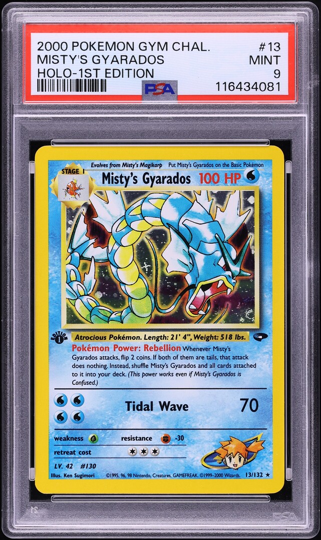 2000 Pokemon Gym Challenge 1st Edition Holo Misty's Gyarados #13 PSA 9 MINT