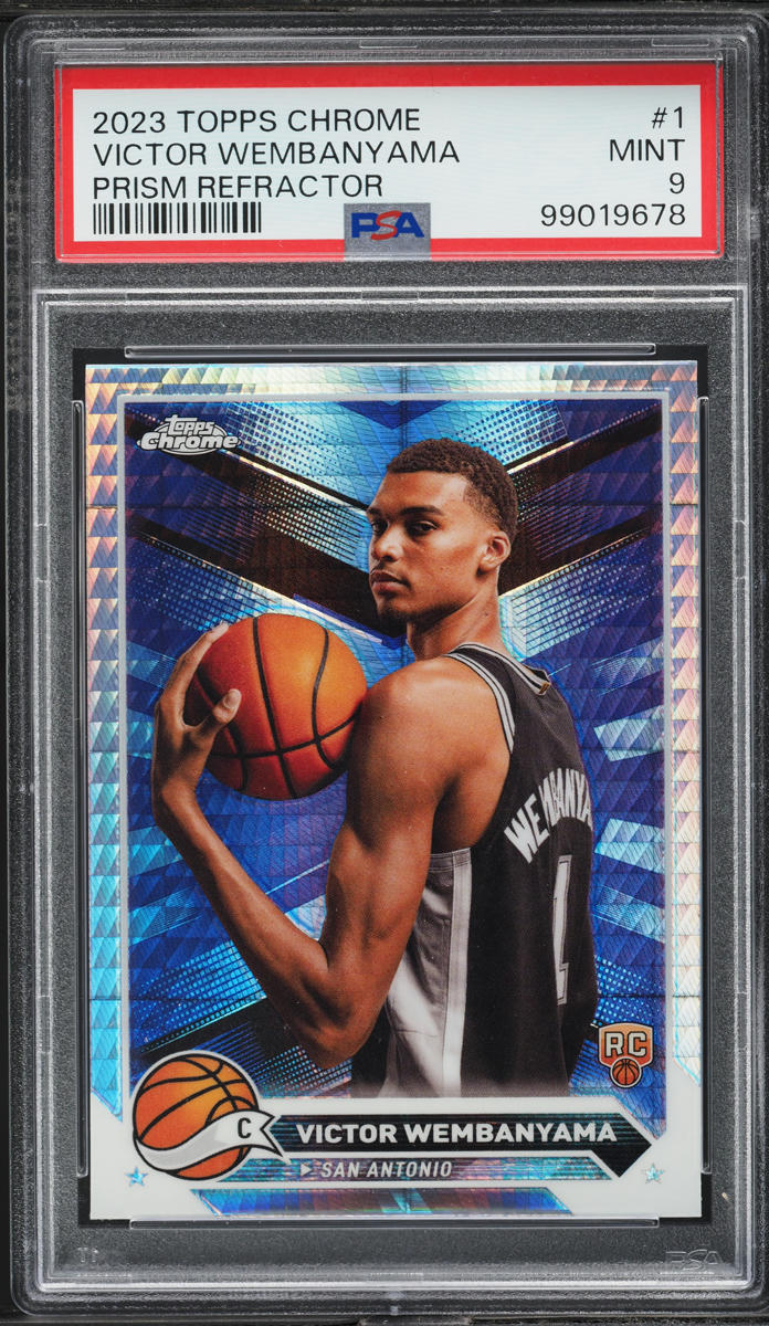 2023 Topps Chrome Prism Refractor Victor Wembanyama ROOKIE #1 PSA 9 MINT