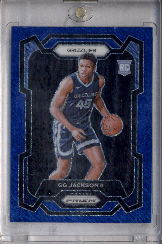 2023-24 Panini Prizm Prizms Blue Shimmer FOTL #179 GG Jackson II RC /35