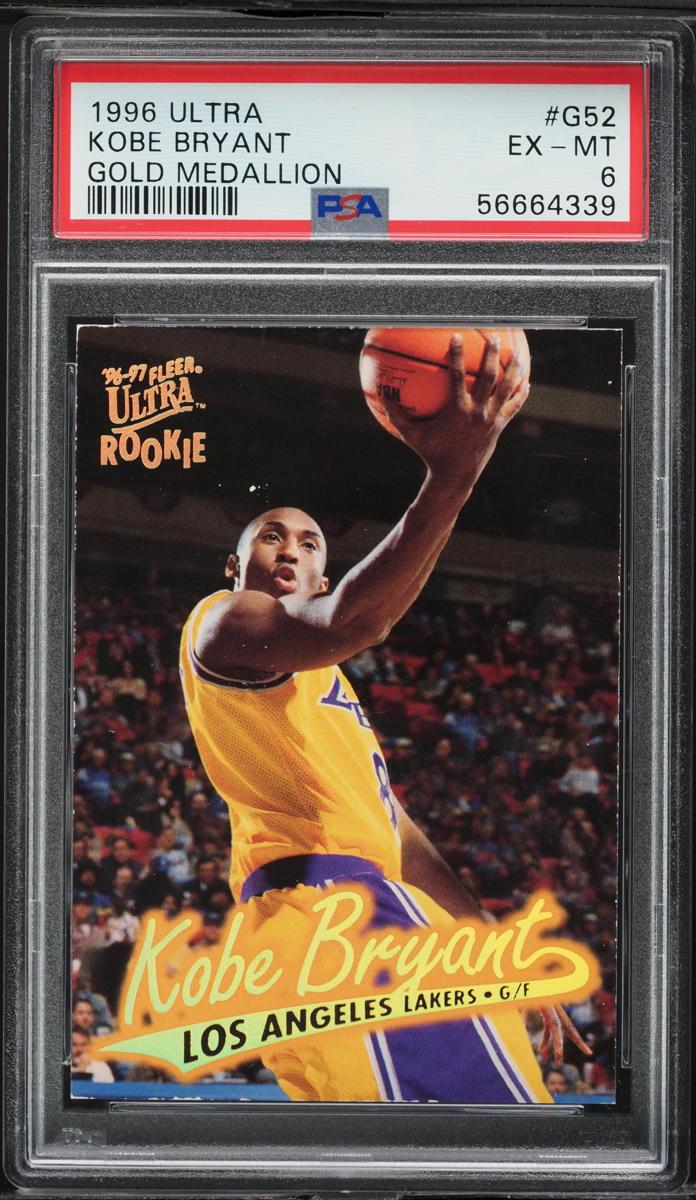 1996 Ultra Gold Medallion Kobe Bryant ROOKIE #G52 PSA 6 EXMT