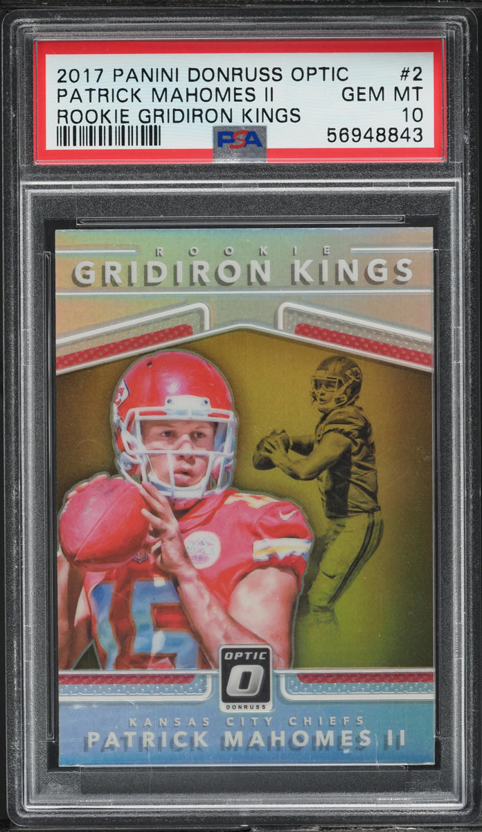2017 Donruss Optic Gridiron Kings Patrick Mahomes ROOKIE #2 PSA 10 GEM MINT