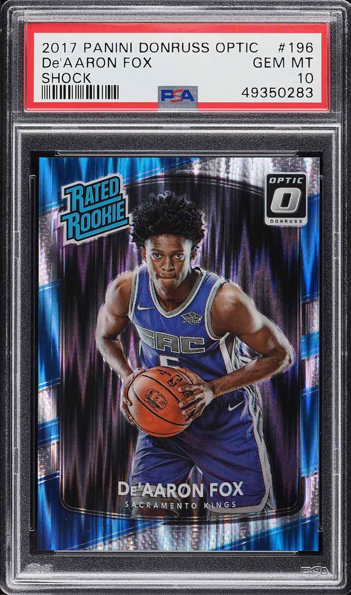 2017 Donruss Optic Green De'Aaron Fox ROOKIE /175 #196 PSA 10 GEM MINT