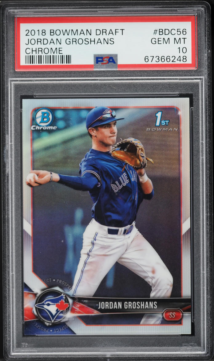 2018 Bowman Chrome Draft Refractor Jordan Groshans PROSPECT #BDC-56 PSA 10 GEM MINT
