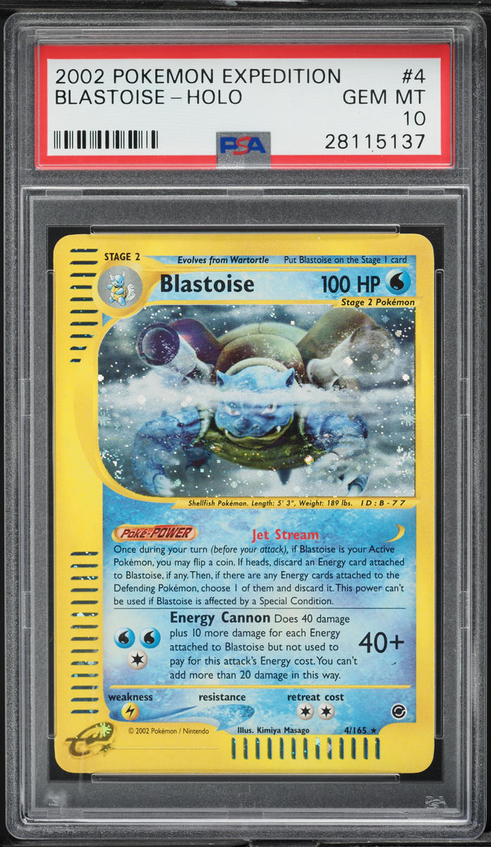 2002 Pokemon Expedition Holo Blastoise #4 PSA 10 GEM MINT