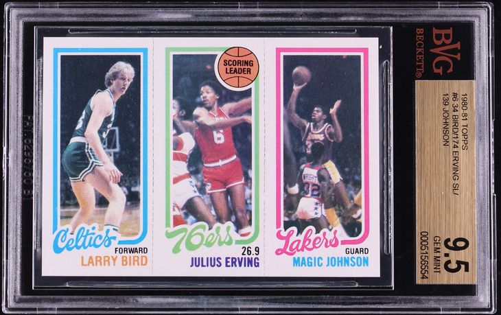 1980 Topps Basketball Julius Erving Larry Bird Magic Johnson ROOKIE BVG 9.5 GEM MINT