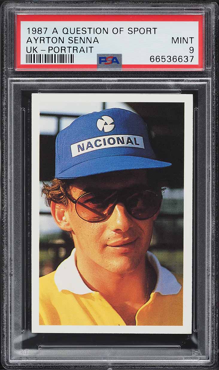 1987 A Question Of Sport UK Portrait Ayrton Senna ROOKIE PSA 9 MINT