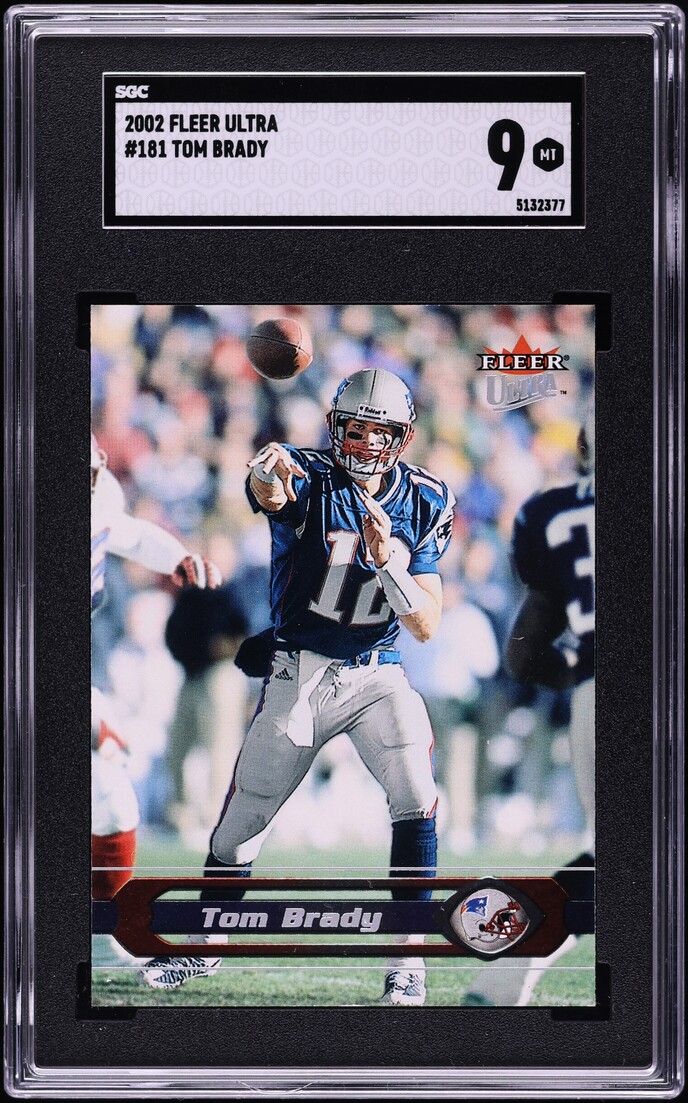 2002 Ultra Football Tom Brady #181 SGC 9 MINT