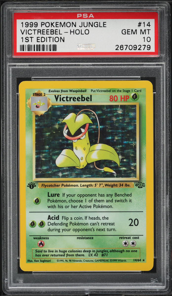 1999 Pokemon Jungle 1st Edition Holo Victreebel #14 PSA 10 GEM MINT