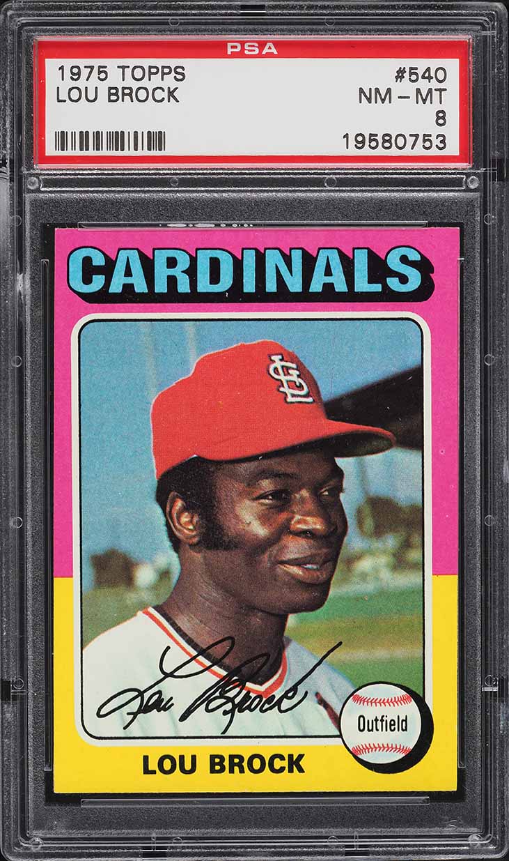 1975 Topps Lou Brock #540 PSA 8 NM-MT