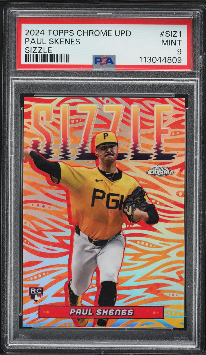 2024 Topps Chrome Update Sizzle Paul Skenes ROOKIE #SIZ1 PSA 9 MINT