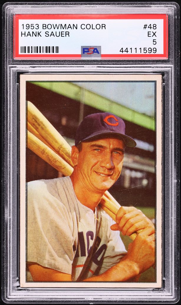 1953 Bowman Color Hank Sauer #48 PSA 5 EX