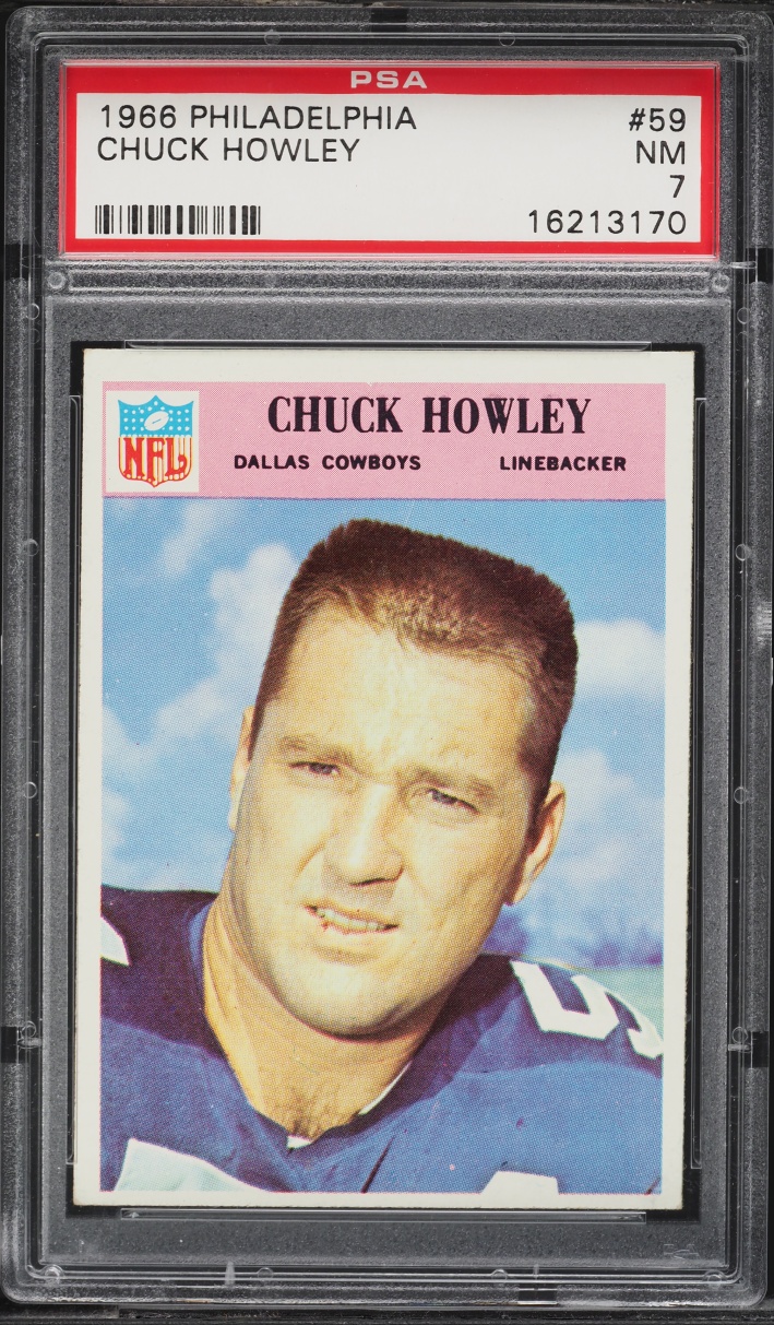 1966 Philadelphia Chuck Howley ROOKIE #59 PSA 7 NRMT