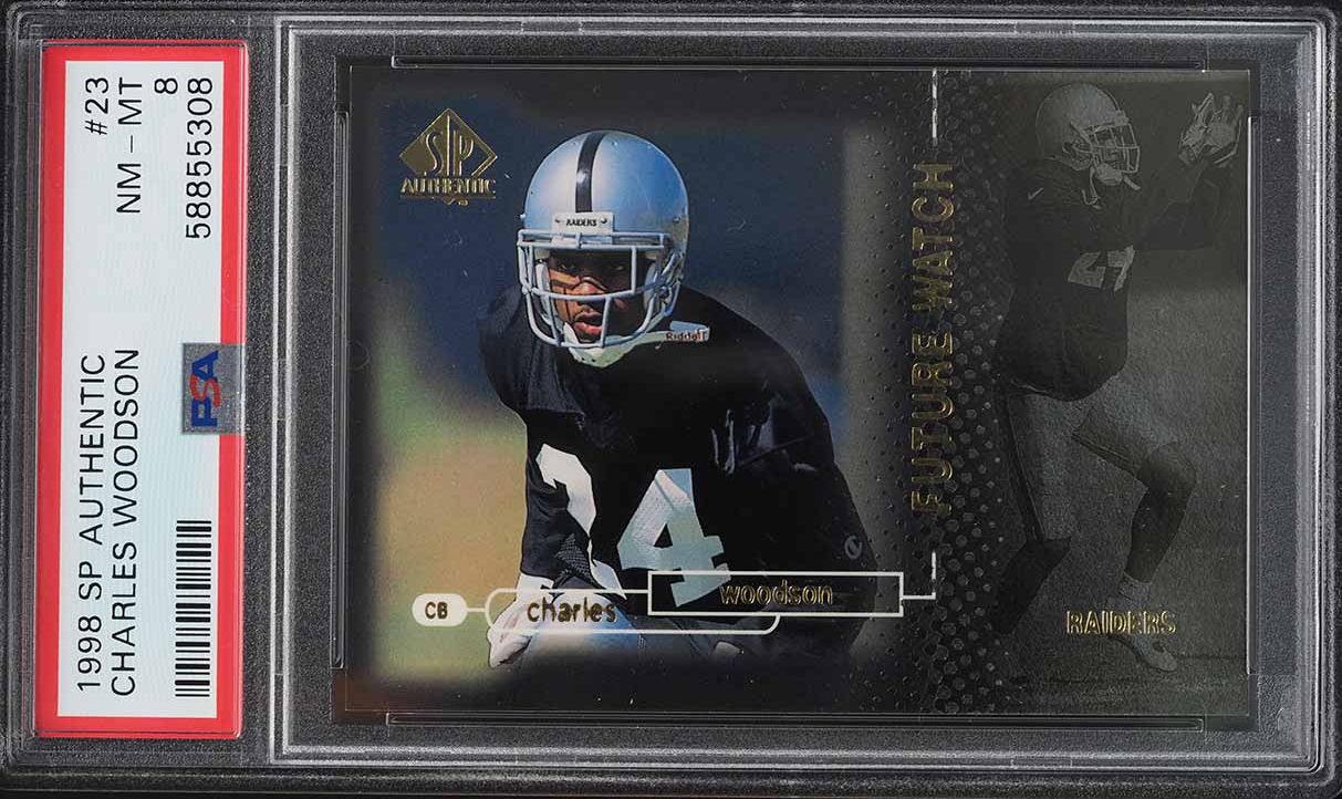 1998 SP Authentic Charles Woodson ROOKIE /2000 #23 PSA 8 NM-MT