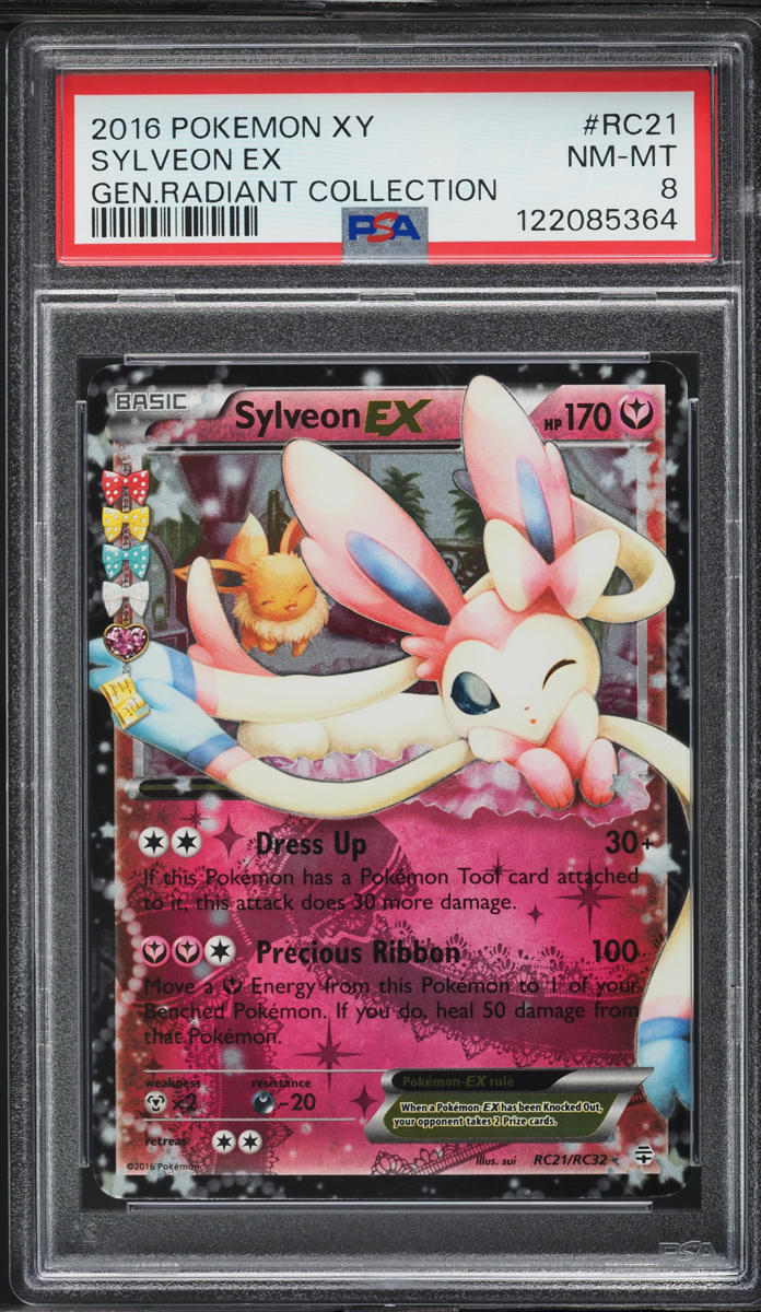 2016 Pokemon XY Generations Radiant Collection Sylveon EX #RC21 PSA 8 NM-MT
