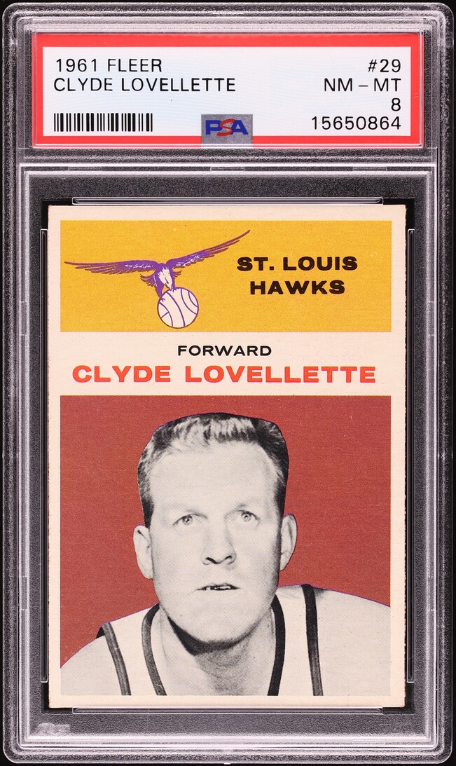 1961 Fleer Basketball Clyde Lovellette #29 PSA 8 NM-MT