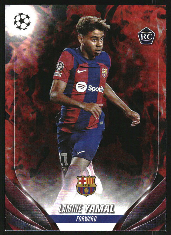 2023-24 Topps UEFA Club Competitions Inferno Foil #64 Lamine Yamal RC