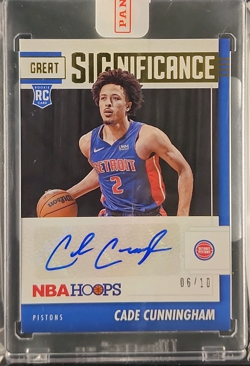 2021 Hoops Great Significance Gold Cade Cunningham ROOKIE AUTO /10 MBA AUTH
