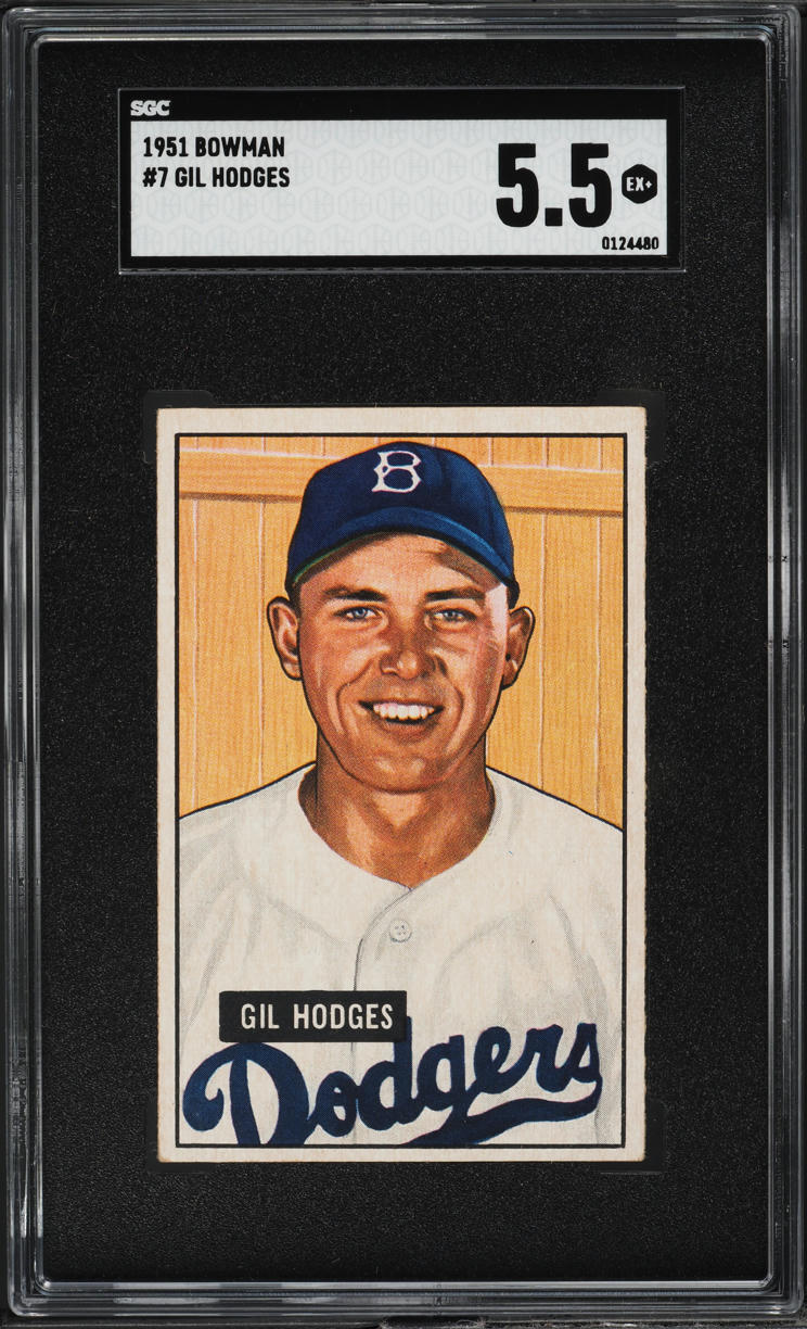 1951 Bowman Gil Hodges #7 SGC 5.5 EX+