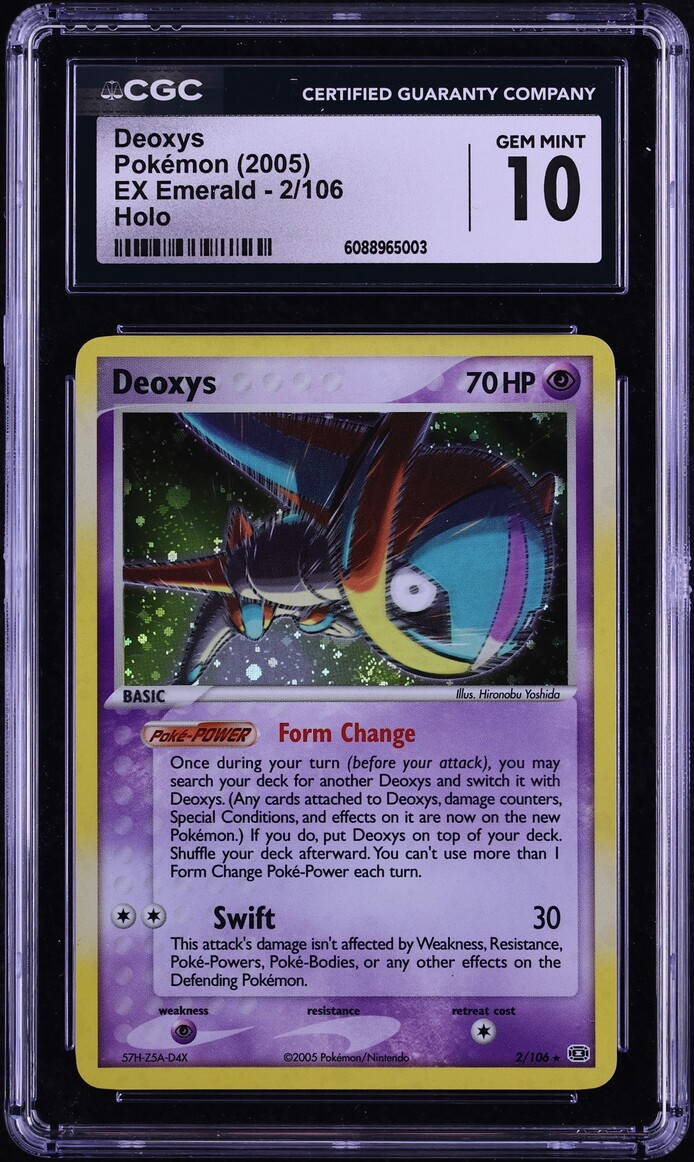 2005 Pokemon EX Emerald Holo Deoxys #2 CGC 10 GEM MINT