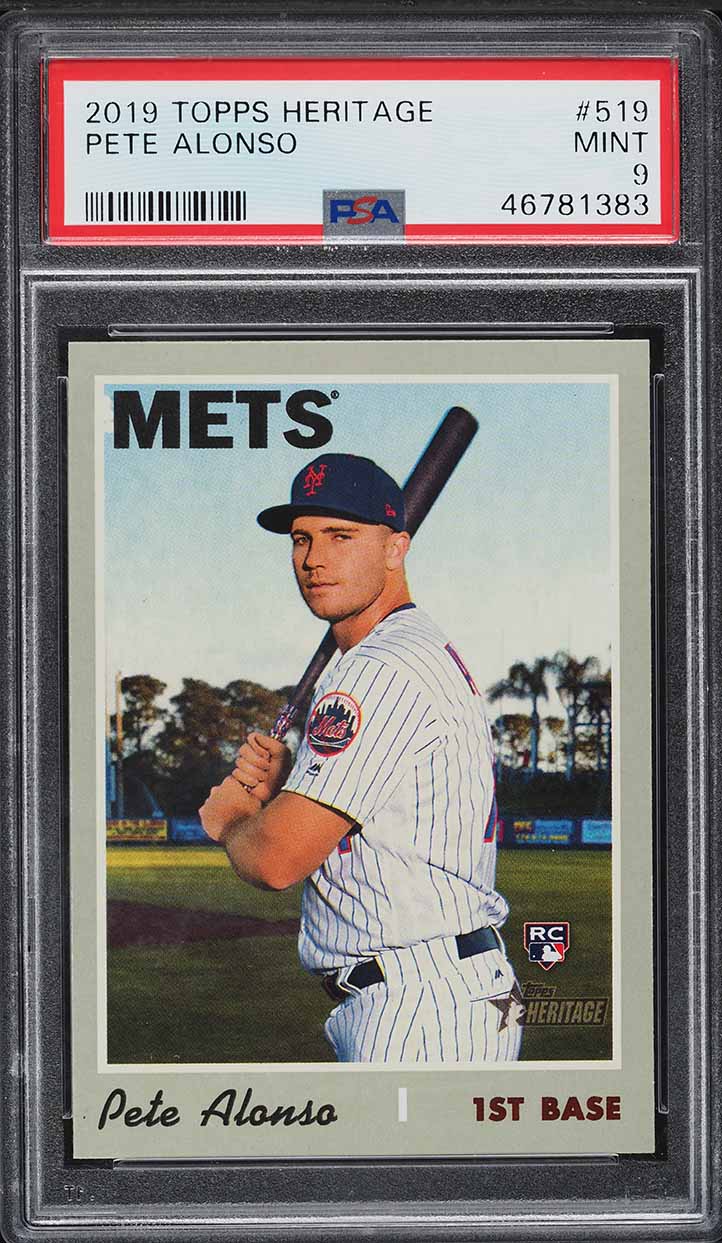 2019 Topps Heritage Pete Alonso ROOKIE #519 PSA 9 MINT
