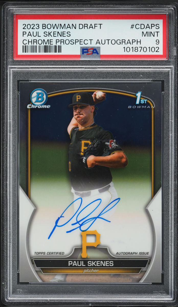2023 Bowman Chrome Draft Paul Skenes PROSPECT AUTO #CDA-PS PSA 9 MINT