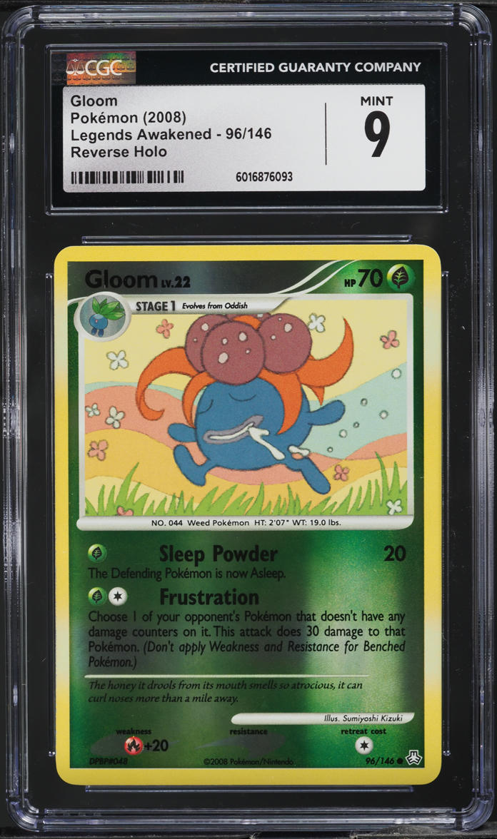 2008 Pokemon Diamond & Pearl Legends Awakened Reverse Holo Gloom #96 CGC 9 MINT