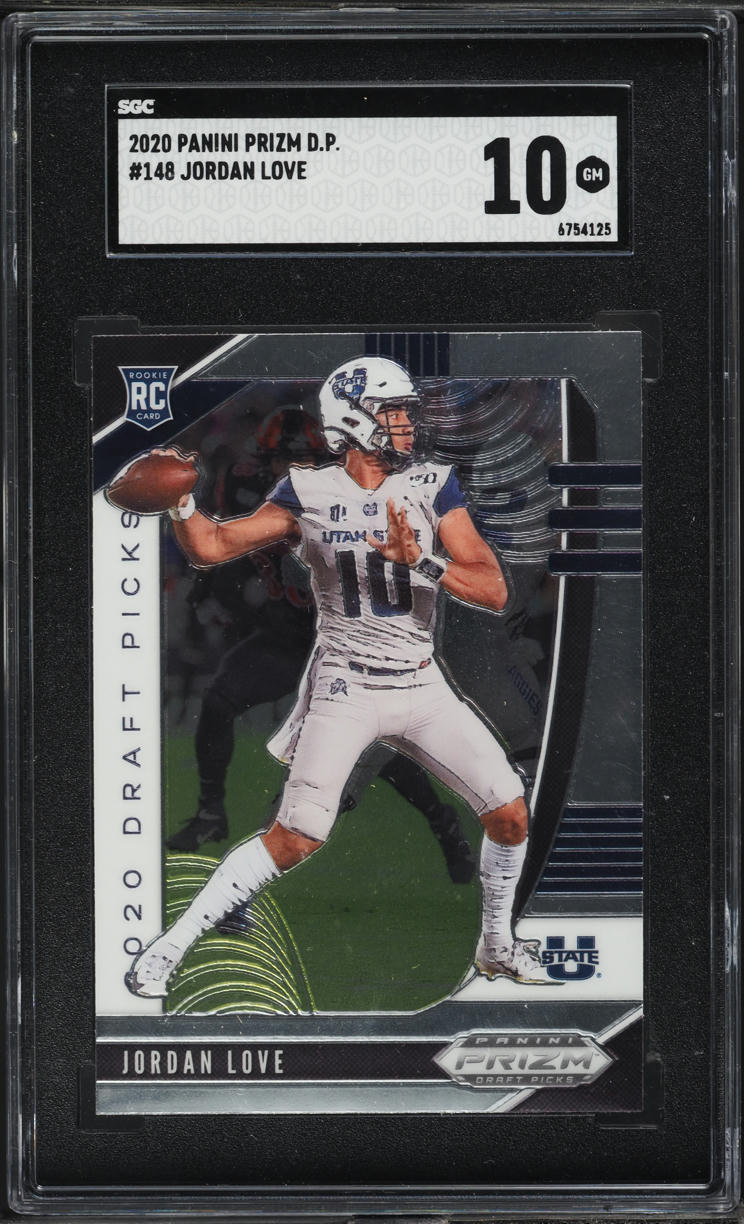 2020 Panini Prizm Draft Picks Jordan Love ROOKIE #148 SGC 10 GEM MINT