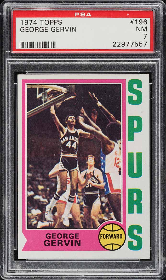 1974 Topps Basketball George Gervin ROOKIE #196 PSA 7 NRMT