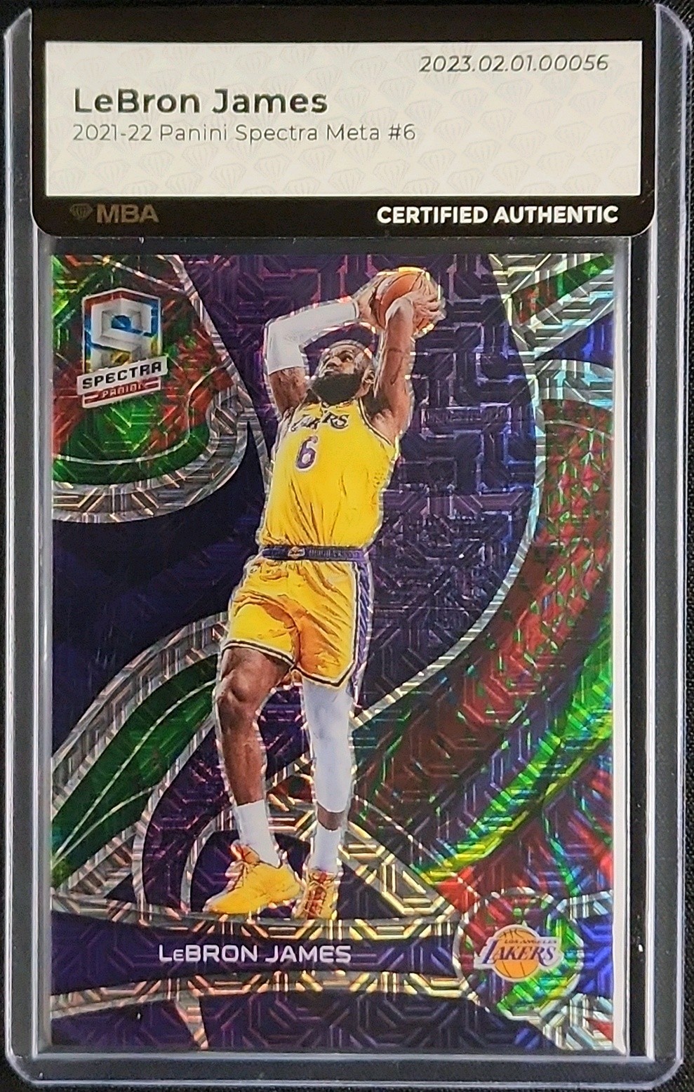 2021 Panini Spectra Meta LeBron James /25 #6 MBA AUTH