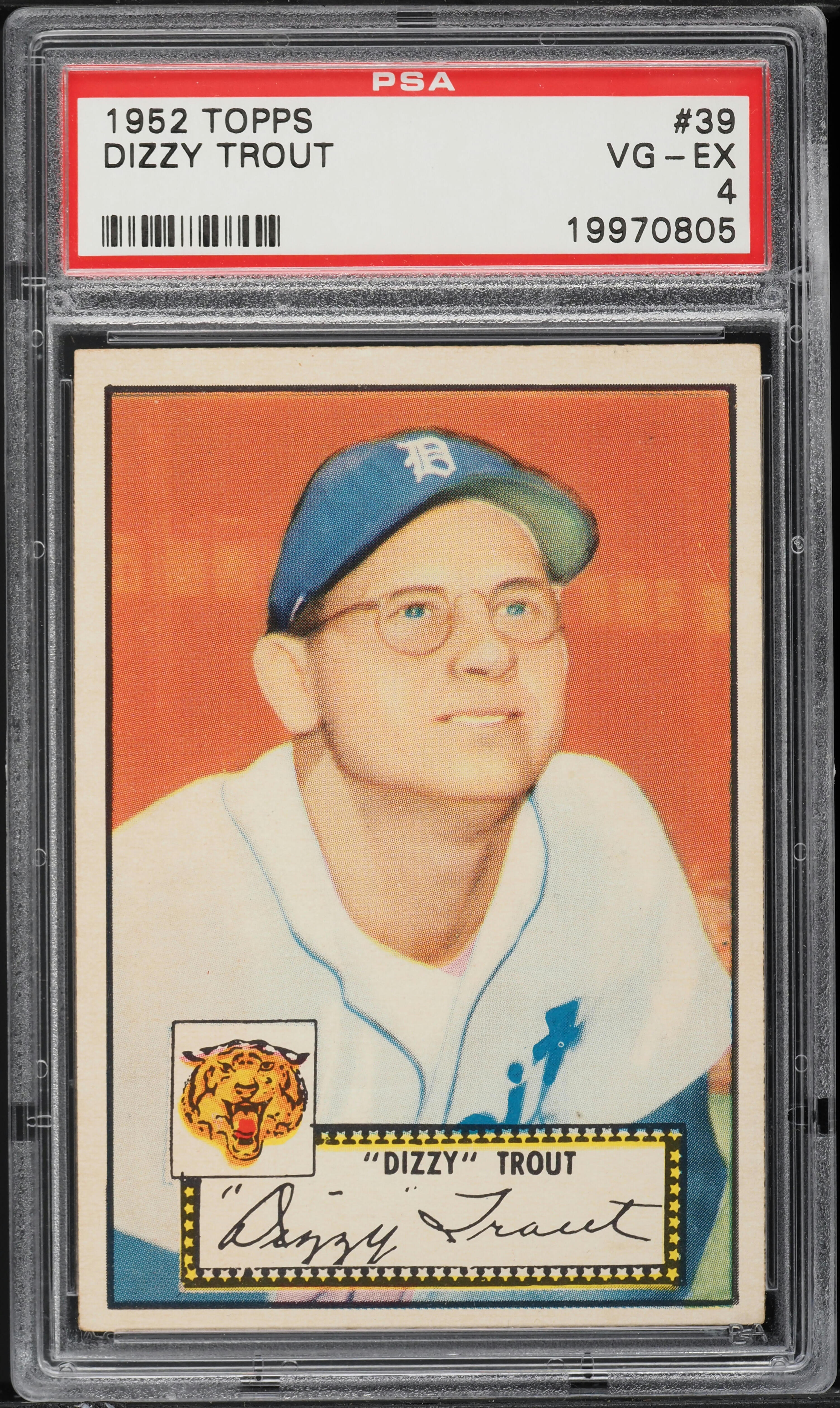 1952 Topps Dizzy Trout #39 PSA 4 VGEX