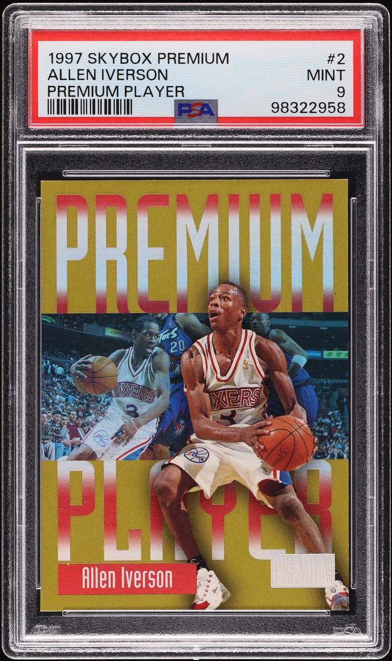 1997 Skybox Premium Player Allen Iverson #2 PSA 9 MINT