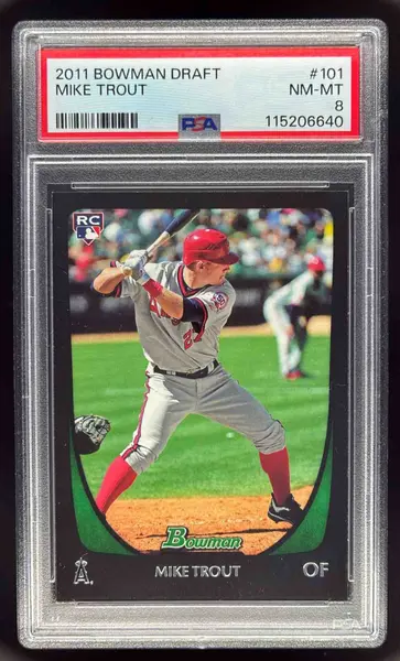 2011 Bowman Draft Picks & Prospects #101 Mike Trout RC PSA 8