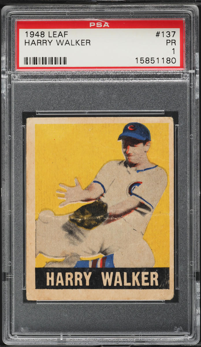 1948 Leaf Harry Walker #137 PSA 1 PR