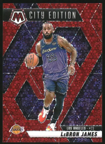 2024-25 Panini Mosaic Fast Break Red Mosaic #286 LeBron James City Edition /99