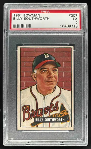 1951 Bowman #207 Billy Southworth RC PSA 5