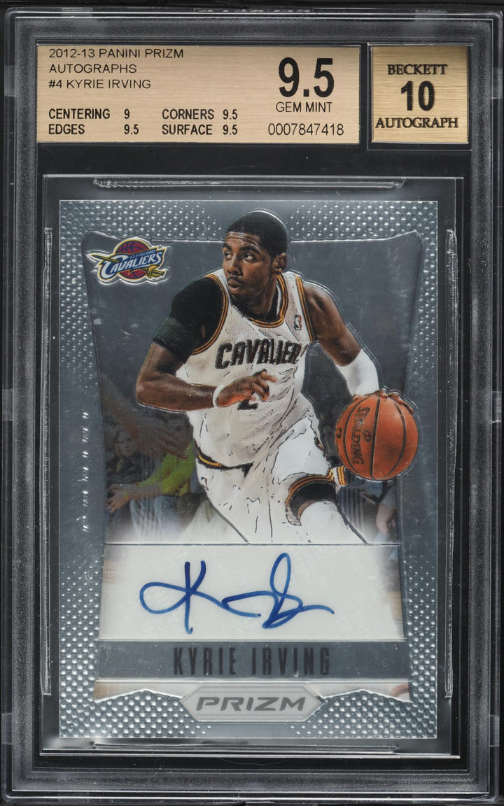 2012 Panini Prizm Kyrie Irving ROOKIE AUTO #4 BGS 9.5 GEM MINT