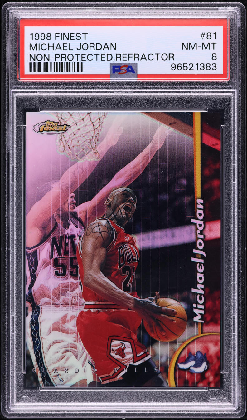 1998 Finest No Protector Refractor Michael Jordan #81 PSA 8 #81 PSA 8 NM-MT