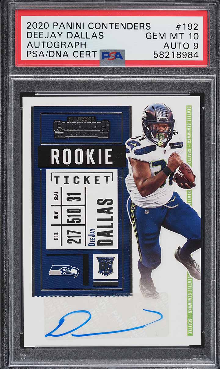 DeeJay Dallas #192 2020 Panini Gold Standard Football Rookies Autographs