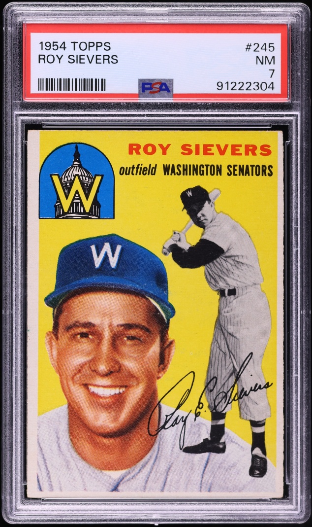 1954 Topps Roy Sievers #245 PSA 7 NRMT