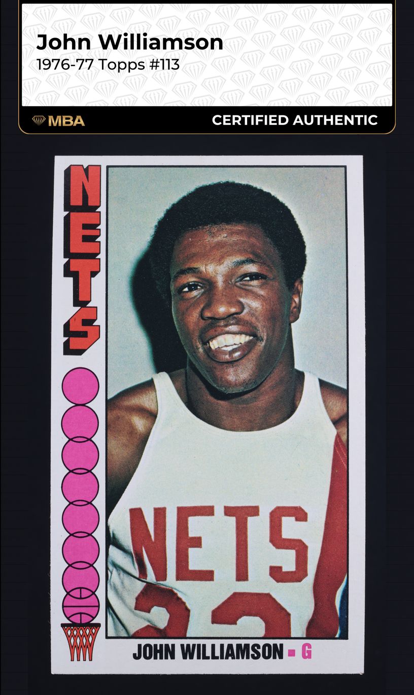 1976 Topps Basketball John Williamson #113 MBA AUTH