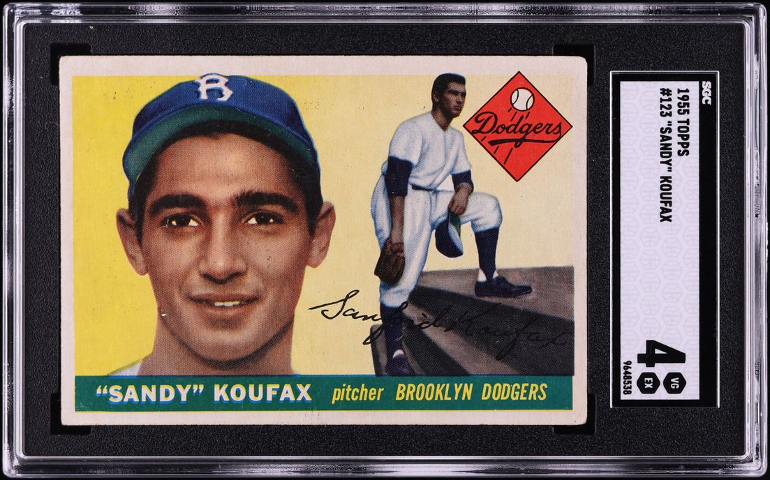 1955 Topps Sandy Koufax ROOKIE #123 SGC 4 VGEX
